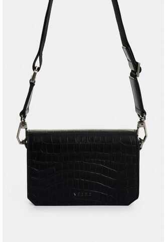 Manos Libres Mini Garniel De Cuero Para Hombre Croco Manos Libres Mini Garniel De Cuero Para Hombre Croco Negro VÉLEZ Vélez