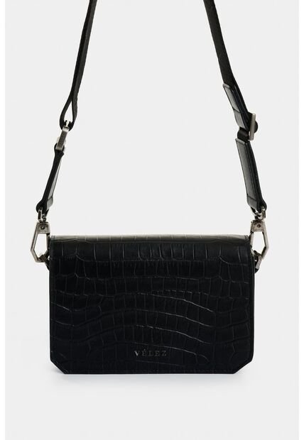 Manos Libres Mini Garniel De Cuero Para Hombre Croco Manos Libres Mini Garniel De Cuero Para Hombre Croco Negro VÉLEZ