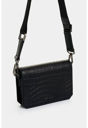 Manos Libres Mini Garniel De Cuero Para Hombre Croco Manos Libres Mini Garniel De Cuero Para Hombre Croco Negro VÉLEZ