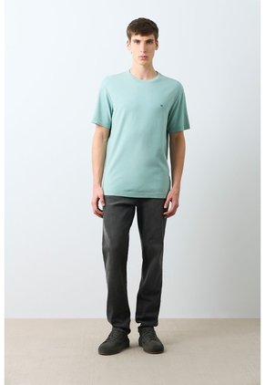 Camiseta Manga Corta Lerici Para Hombre Semi Fitted Camiseta Manga Corta Lerici Para Hombre Semi Fitted Azul Claro L VÉLEZ