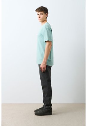 Camiseta Manga Corta Lerici Para Hombre Semi Fitted Camiseta Manga Corta Lerici Para Hombre Semi Fitted Azul Claro L VÉLEZ