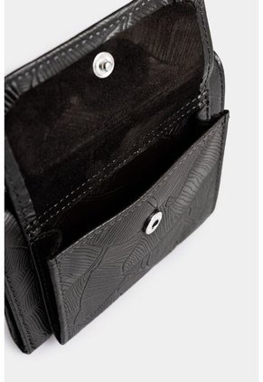 Billetera Colory De Cuero Para Mujer Grabado Placa Palmeras Billetera Colory De Cuero Para Mujer Grabado Placa Palmeras Negro VÉLEZ