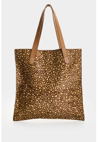 Tote Bag En Cuero Pelo Deer Print Para Mujer Tote Bag En Cuero Pelo Deer Print Para Mujer Miel VÉLEZ Vélez