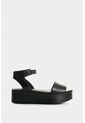 Sandalia Plataforma De Cuero Para Mujer Soren Sandalia Plataforma De Cuero Para Mujer Soren Negro 35 VÉLEZ de Vélez