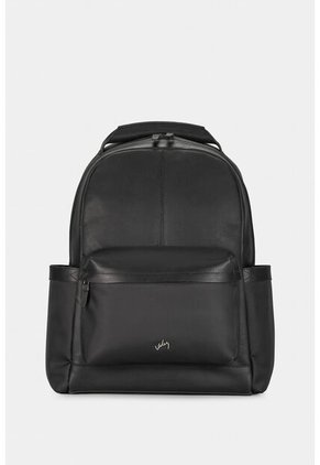 Morral San Patricio De Cuero Y Lona Para Hombre Aplique Metálico Morral San Patricio De Cuero Y Lona Para Hombre Aplique Metálico Negro VÉLEZ