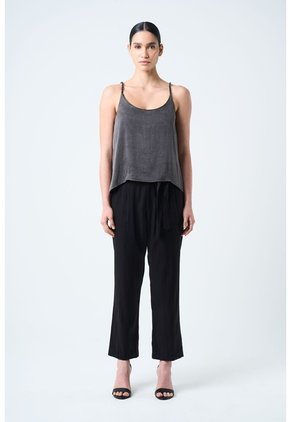 Camisa Aurora De Tiras En Tejido Plano Para Mujer Detalle Millaré Camisa Aurora De Tiras En Tejido Plano Para Mujer Detalle Millaré Negro L VÉLEZ