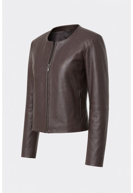 Chaqueta De Cuero Para Mujer Denver Chaqueta De Cuero Para Mujer Denver Cafe XL VÉLEZ