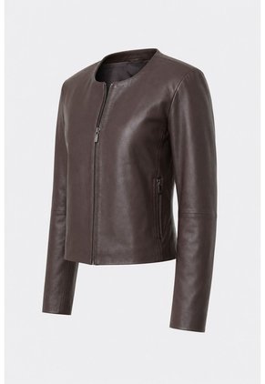 Chaqueta De Cuero Para Mujer Denver Chaqueta De Cuero Para Mujer Denver Cafe XL VÉLEZ