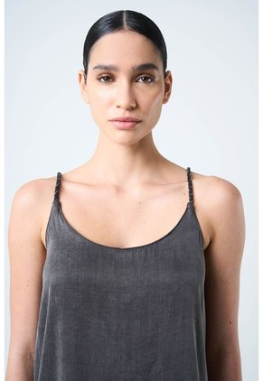 Camisa Aurora De Tiras En Tejido Plano Para Mujer Detalle Millaré Camisa Aurora De Tiras En Tejido Plano Para Mujer Detalle Millaré Negro L VÉLEZ