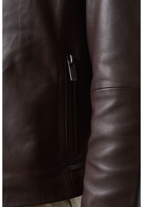 Chaqueta De Cuero Para Mujer Denver Chaqueta De Cuero Para Mujer Denver Cafe XL VÉLEZ