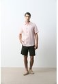 Camisa En Lino Manga Corta Siena Para Hombre Camisa En Lino Manga Corta Siena Para Hombre Rosado L VÉLEZ de Vélez