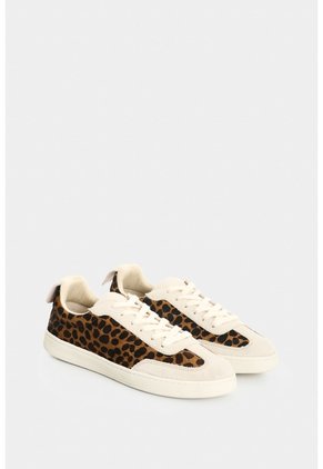 Tenis De Cuero Pelo Y Animal Print Para Mujer Flair Tenis De Cuero Pelo Y Animal Print Para Mujer Flair Arena 34 VÉLEZ
