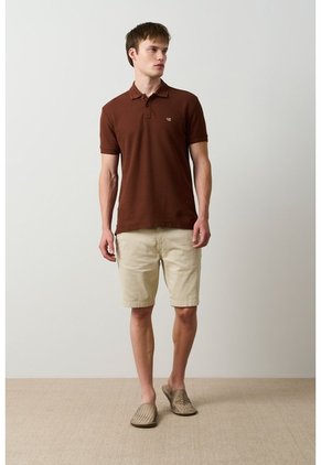 Polo Manga Corta Essential Para Hombre Textura Polo Manga Corta Essential Para Hombre Textura Cafe M VÉLEZ