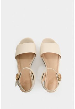 Sandalia Plataforma De Cuero Para Mujer Soren Sandalia Plataforma De Cuero Para Mujer Soren Beige 37 VÉLEZ