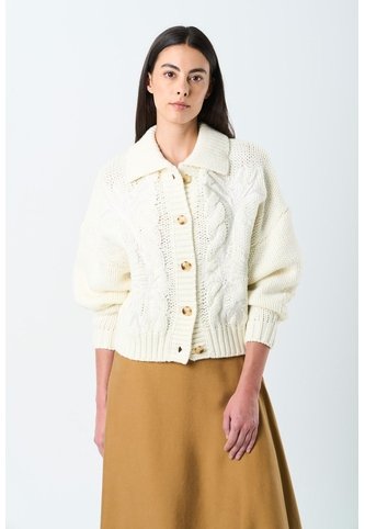 Cardigan Kalixto Tejido Para Mujer Bordado Cardigan Kalixto Tejido Para Mujer Bordado Crema M VÉLEZ Vélez