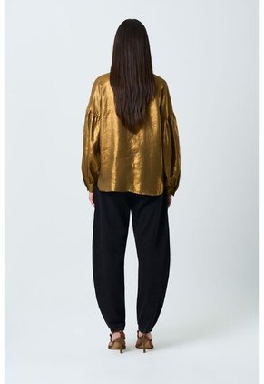 Camisa Gale De Lino Para Mujer Oversized Camisa Gale De Lino Para Mujer Oversized Cafe Claro XS VÉLEZ