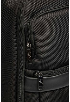 Morral Bolt De Cuero Y Lona Para Hombre Bolsillos Frontales Negro Morral Bolt De Cuero Y Lona Para Hombre Bolsillos Frontales Negro VÉLEZ