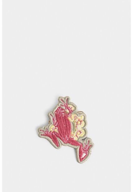 Pin Rana Bordado Para Mujer Sobre Textil Pin Rana Bordado Para Mujer Sobre Textil Fucsia VÉLEZ