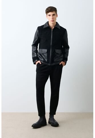 Chaqueta De Cuero Para Hombre Nila 2 Chaqueta De Cuero Para Hombre Nila 2 Negro XXL VÉLEZ Vélez