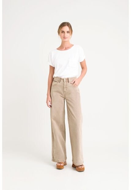 Jean Gobi Wide Leg Para Mujer Efecto Envejecido Jean Gobi Wide Leg Para Mujer Efecto Envejecido Arena 14 VÉLEZ