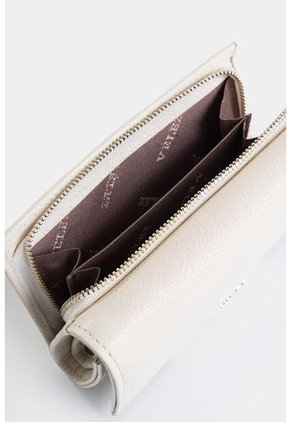 Billetera Real De Cuero Para Mujer Con Monedero Billetera Real De Cuero Para Mujer Con Monedero Blanco VÉLEZ