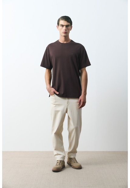 Camiseta Manga Corta Lerici Para Hombre Semi Fitted Camiseta Manga Corta Lerici Para Hombre Semi Fitted Cafe XXL VÉLEZ