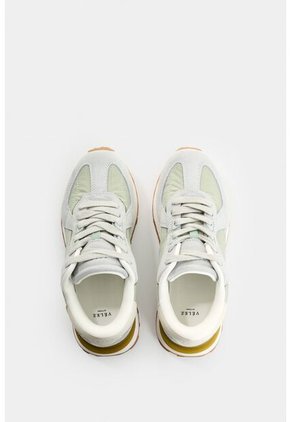 Tenis De Cuero Gamuzado Y Textil Para Mujer Boreal Tenis De Cuero Gamuzado Y Textil Para Mujer Boreal Agua Marina 38 VÉLEZ