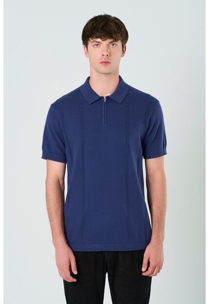 Polo Tropical Manga Corta Para Hombre Semi Fitted Polo Tropical Manga Corta Para Hombre Semi Fitted Azul S VÉLEZ