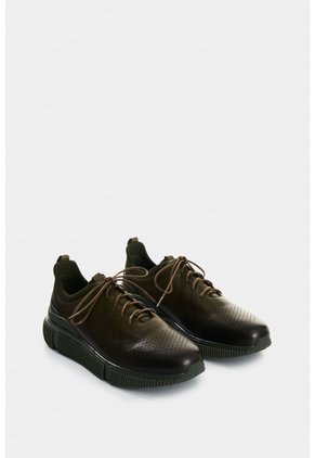 Zapatos De Cordón De Cuero Para Hombre Aria Zapatos De Cordón De Cuero Para Hombre Aria Verde Oliva 42 VÉLEZ