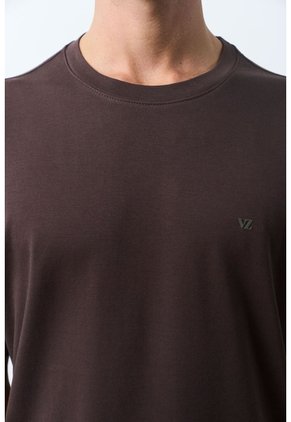 Camiseta Manga Corta Lerici Para Hombre Semi Fitted Camiseta Manga Corta Lerici Para Hombre Semi Fitted Cafe XXL VÉLEZ