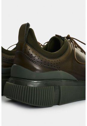 Zapatos De Cordón De Cuero Para Hombre Aria Zapatos De Cordón De Cuero Para Hombre Aria Verde Oliva 42 VÉLEZ