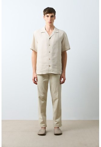 Camisa Manga Corta En Lino Para Hombre Málaga Camisa Manga Corta En Lino Para Hombre Málaga Arena XXL VÉLEZ Vélez