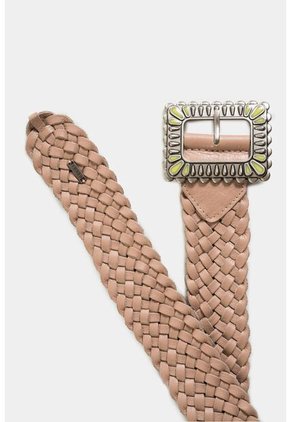 Fajón Unifaz Zermatt De Cuero Liso Para Mujer Tira Trenzada Fajón Unifaz Zermatt De Cuero Liso Para Mujer Tira Trenzada Arena M VÉLEZ