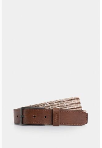 Cinturón Unifaz Cetara De Cuero Para Hombre Trenzado Cinturón Unifaz Cetara De Cuero Para Hombre Trenzado Arena 32 VÉLEZ Vélez