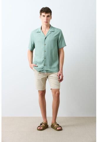 Camisa En Lino Turin Para Hombre Camisa En Lino Turin Para Hombre Agua Marina XL VÉLEZ Vélez