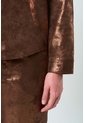 Chaqueta De Cuero Gamuzado Para Mujer Glass Chaqueta De Cuero Gamuzado Para Mujer Glass Bronce L VÉLEZ de Vélez