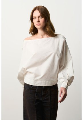 Camisa Oversize Para Mujer Savia Camisa Oversize Para Mujer Savia Crema XS VÉLEZ