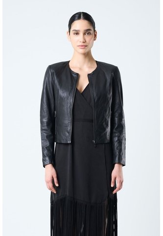 Chaqueta De Cuero Para Mujer Denver Chaqueta De Cuero Para Mujer Denver Negro L VÉLEZ Vélez