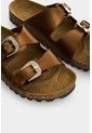 Sandalia Plana De Cuero Folia Para Mujer Pilos Sandalia Plana De Cuero Folia Para Mujer Pilos Bronce 41 VÉLEZ de Vélez