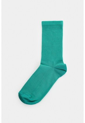 Calcetines Media Pierna Acanalado Para Hombre Diseño Deportivo Calcetines Media Pierna Acanalado Para Hombre Diseño Deportivo Agua Marina XS VÉLEZ