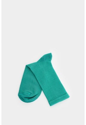 Calcetines Media Pierna Acanalado Para Hombre Diseño Deportivo Calcetines Media Pierna Acanalado Para Hombre Diseño Deportivo Agua Marina XS VÉLEZ