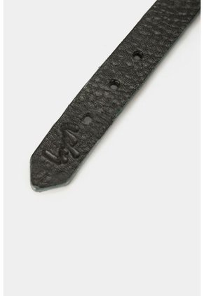 Manilla Ciruela De Cuero Para Mujer Hebilla Metálica Negro