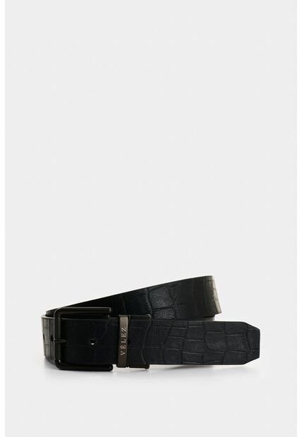 Cinturón Doble Faz Terra De Cuero Para Hombre Grabado Cinturón Doble Faz Terra De Cuero Para Hombre Grabado Negro 38 VÉLEZ