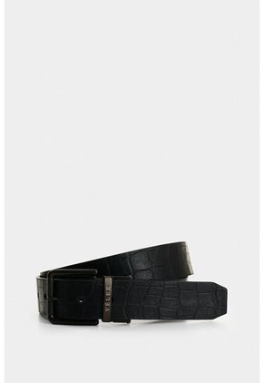 Cinturón Doble Faz Terra De Cuero Para Hombre Grabado Cinturón Doble Faz Terra De Cuero Para Hombre Grabado Negro 38 VÉLEZ