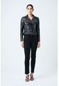 Chaqueta Silueta Biker De Cuero Para Mujer Taches Chaqueta Silueta Biker De Cuero Para Mujer Taches Negro M VÉLEZ de Vélez