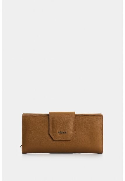 Billetera Porta Chequera De Cuero Para Mujer Jade Billetera Porta Chequera De Cuero Para Mujer Jade Miel VÉLEZ