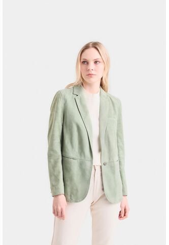 Blazer Gobi En Gamuza Para Mujer Bolsillo Ribete Blazer Gobi En Gamuza Para Mujer Bolsillo Ribete Agua Marina M VÉLEZ Vélez