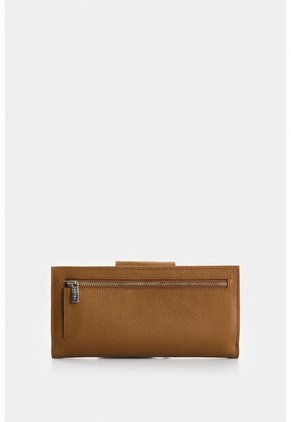 Billetera Porta Chequera De Cuero Para Mujer Jade Billetera Porta Chequera De Cuero Para Mujer Jade Miel VÉLEZ
