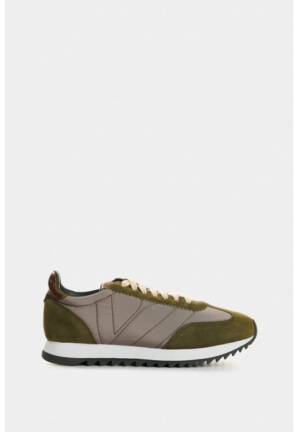 Tenis De Cuero Y Textil Para Mujer Flora Tenis De Cuero Y Textil Para Mujer Flora Verde Oliva 38 VÉLEZ