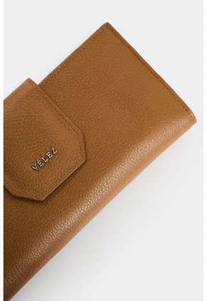 Billetera Porta Chequera De Cuero Para Mujer Jade Billetera Porta Chequera De Cuero Para Mujer Jade Miel VÉLEZ
